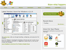 Tablet Screenshot of growlforwindows.com